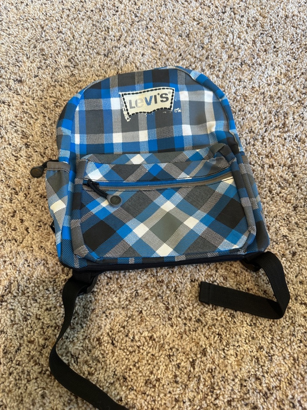 Levi's Blue Plaid  Mini Backpack